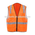 Sécurité Roadway Yellow Mesh Détachable Tear Away Zipper Amercian EN20471 Classe 3 High Visibility Reflective Safety Vest